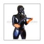 Preview: Gasmask-tube T100-D-MF highly flexible with length 100 cm = 40 inch and gasmask-connectorthreads male to female